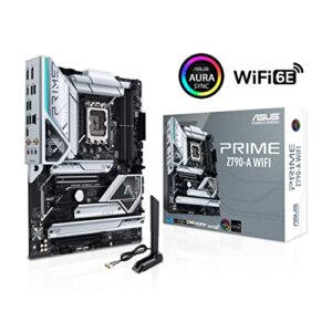 ASUS Prime Z790-A WiFi 6E LGA 1700(Intel®13th&12th) ATX Motherboard (16+1 DrMOS, PCIe 5.0,DDR5,4X M.2 Slots,2.5 Gb LAN,USB 3.2 Gen 2 Front Panel Type-C, Thunderbolt™ 4/USB4, DP)