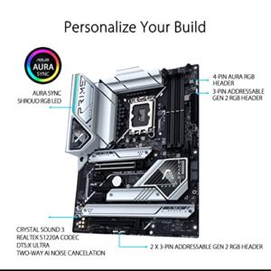 ASUS Prime Z790-A WiFi 6E LGA 1700(Intel®13th&12th) ATX Motherboard (16+1 DrMOS, PCIe 5.0,DDR5,4X M.2 Slots,2.5 Gb LAN,USB 3.2 Gen 2 Front Panel Type-C, Thunderbolt™ 4/USB4, DP)