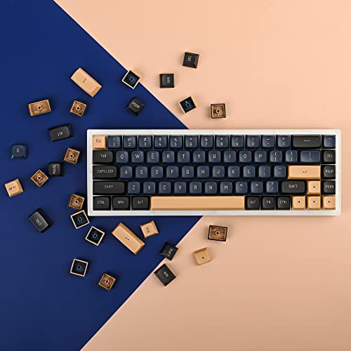 Fogruaden PBT Blue Samurai Keycaps, 163 Keycap Set Double Shot Keycaps, CSA Profile, Custom Keycaps for Cherry Gateron MX Switches Mechanical Keyboard