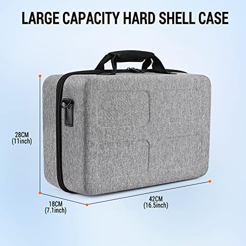 Keten PS-5 Case with Hard Shell, Play-Station 5 Travel Case, Protective Travel Bag Holds Console, Controllers, Base and Accessories, Shockproof, Waterproof and Scratchproof