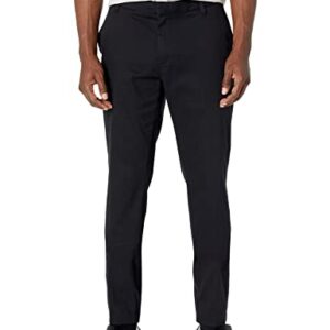 Amazon Essentials Men's Slim-Fit Wrinkle-Resistant Flat-Front Stretch Chino Pant, Black, 28W x 30L