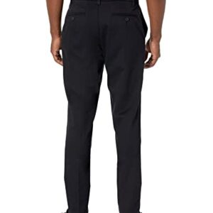 Amazon Essentials Men's Slim-Fit Wrinkle-Resistant Flat-Front Stretch Chino Pant, Black, 28W x 30L