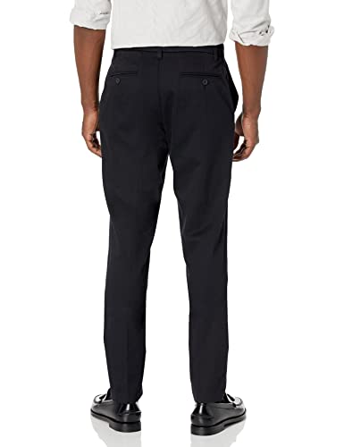 Amazon Essentials Men's Slim-Fit Wrinkle-Resistant Flat-Front Stretch Chino Pant, Black, 28W x 30L