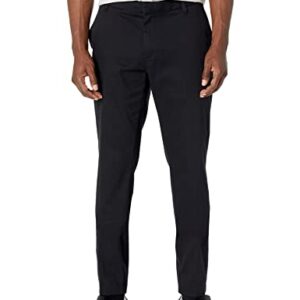 Amazon Essentials Men's Slim-Fit Wrinkle-Resistant Flat-Front Stretch Chino Pant, Black, 32W x 32L