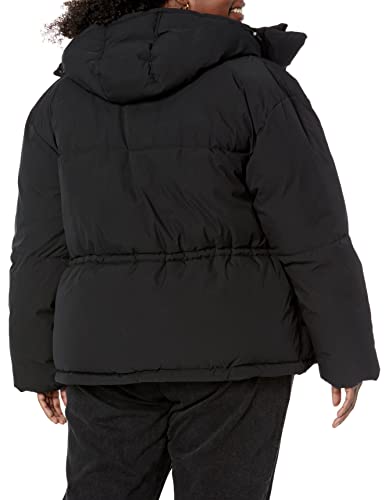 Amazon Essentials Women's Short Waisted Puffer Jacket (Available in Plus Size), Black, X-Small