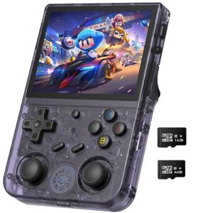 rg353v handheld game console , dual os android 11 and linux system support 5g wifi 4.2 bluetooth moonlight streaming hdmi output built-in 64g sd card 4452 games (rg353v-purple)