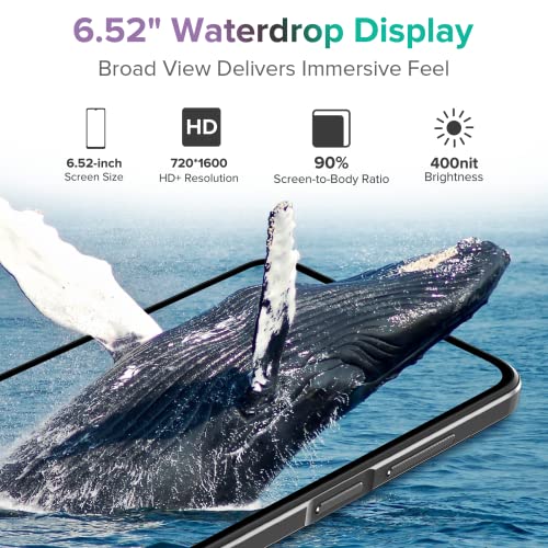 Ulefone Note 14 Unlocked Cell Phone, Android 12 OS 6.52" Display Helio A22 Processor 7GB+16GB Storage 4500mAh 8MP Main Camera 3-Card Slot Practical Toolkits 4G Unlocked Global Smartphone (Black)