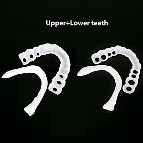 CHNLML 2 Pairs Instant Veneers Dentures for Men and Women, Customizable Temporary ​Fake Teeth, Teeth Improve Smile, Perfect Braces and Whitening Substitutes, Suitable for Everyone with, Multicolor