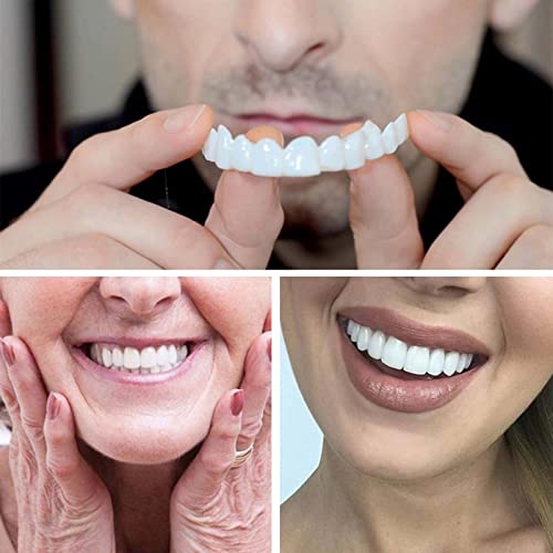 CHNLML 2 Pairs Instant Veneers Dentures for Men and Women, Customizable Temporary ​Fake Teeth, Teeth Improve Smile, Perfect Braces and Whitening Substitutes, Suitable for Everyone with, Multicolor