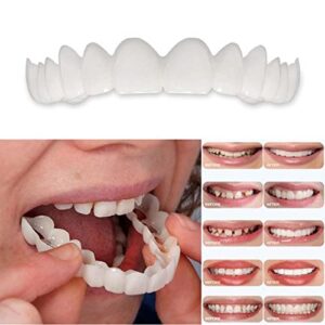 CHNLML 2 Pairs Instant Veneers Dentures for Men and Women, Customizable Temporary ​Fake Teeth, Teeth Improve Smile, Perfect Braces and Whitening Substitutes, Suitable for Everyone with, Multicolor