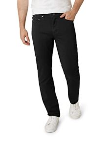 chaps men's khaki pants - classic straight fit casual pant - comfort stretch chinos with flex waistband for men, size 38w x 30l, american black