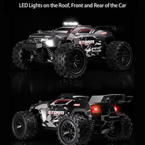 LARVEY 1:18 Scale 4WD Off-Road 40KM/H High Speed Remote Control Car, All Terrains Remote Control Truck with LED Lights, 2.4GHz Remote Control, rc Cars for Boys Age 8-12