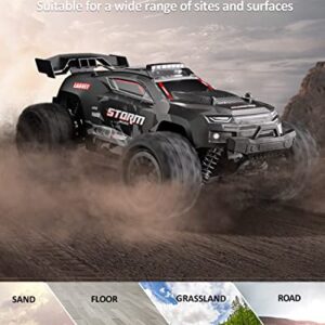 LARVEY 1:18 Scale 4WD Off-Road 40KM/H High Speed Remote Control Car, All Terrains Remote Control Truck with LED Lights, 2.4GHz Remote Control, rc Cars for Boys Age 8-12