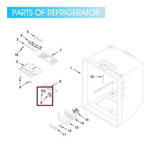 Delixike LED Light W11549780 W11520324 LED Light for Whirlpool Refrigerator Light W11449273 W11251749 AP7014432