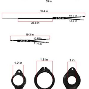 WEERAS Brake Cable and Housing, BMX Bike Bicycle Gyro Brake Cables Front and Rear (Upper and Lower) Spinner Rotor