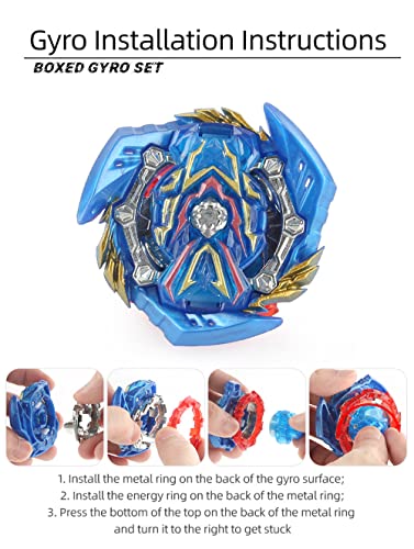 3-Piece Bey Battling Burst Tops B-201 Zest Achilles B-129 Cho-Z Achilles B-134 Slash Valkyrie Combat Battling Game Bayblade pro Series Set for Kids Children Birthday Party Idea