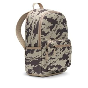 nike heritage 2.0 camo backpack limestone/black dq5931-250, one size