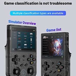 RG353V Retro Video Handheld Game Console Android 11+Linux System, 3.5 Inches IPS Screen 64G TF Card 4420+ Classic Games RK3566 64bit Game Console Compatible with Bluetooth 4.2 and 5G WiFi