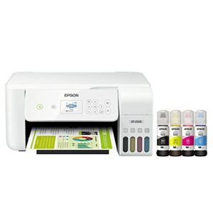 epson (renewed) ecotank et-2720 wireless all-in-one supertank color inkjet printer, white - print scan copy - 10.5 ppm, 5760 x 1440 dpi, 1.44" lcd, voice activated, ethernet, borderless print