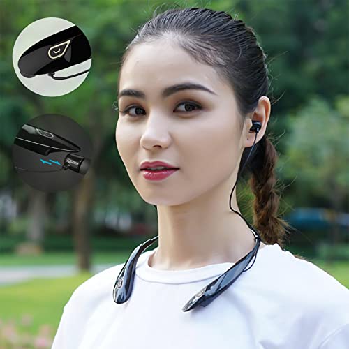 Bluetooth Headphones - Wireless Neckband Headset, Around The Neck Bluetooth Headset, Bluetooth 5.0 Waterproof Sports Earphones with Microphone, for Calls, Work, Music