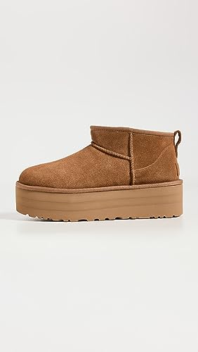 UGG Women's Classic Ultra Mini Platform Fashion Boot, Chestnut, 8