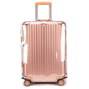 bluecosto 28" universal clear pvc luggage cover protector suitcase covers - h: 25"-28"; l: 18"-20"; w: 10.5"-12"