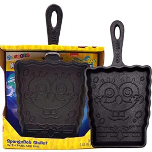 galerie spongebob squarepants pancake skillet with mix, gifts for men women and kids, 3.52 ounces