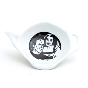 the munsters teabag holder, teapot shaped tea bag dish- lennymud by lorrie veasey