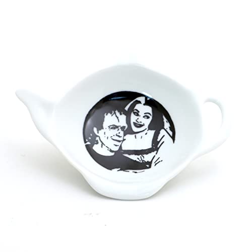 The Munsters teabag holder, teapot shaped tea bag dish- Lennymud by Lorrie Veasey