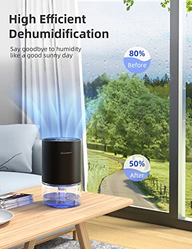 Dehumidifiers for Home, 25oz Dehumidifier Small Dehumidifiers for Room 285sq.ft with Auto-off, Ultra-Quiet Energy Saving Mini Dehumidifiers for Bedroom Bathroom Closet Desktop Office RV