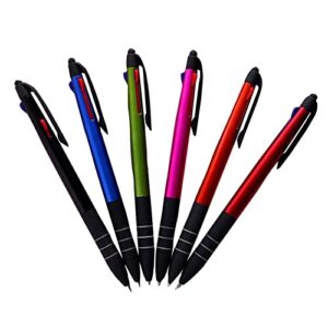 jkapagzy 1pcs press ballpoint pen metal stylus pens with ballpoint pens screen pen for all capacitive screen student office supply 3 colors