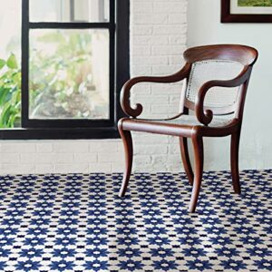 FloorPops Zellige Peel & Stick Floor Tiles, Blue