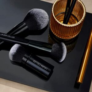 LAURA GELLER NEW YORK Baked Heroes Makeup Brush 3pc Set, Kabuki Foundation Brush, Blush Brush and Bronzer Powder Brush