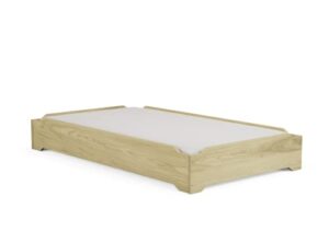 stackable bed - single bed - twin wooden bed floorbed frame unfinished -easy to assemble solid pine wooden bed frame
