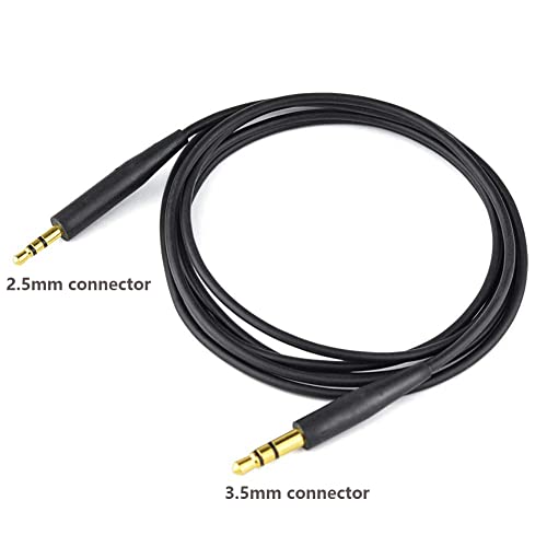 UWOXX Bose Replacement Cable, Replacement Audio Cable Cord Compatible with Bose SoundTrue Soundlink Bose Quietcomfort 25 QC25 QC35 QC35II QC45 NC700 On-Ear 2 OE2 OE2i Headphones (No Mic)