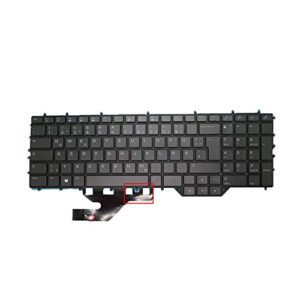 laptop keyboard for alienware area-51m r2 germany gr black with backlit new