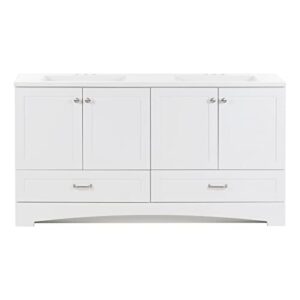 spring mill cabinets emlyn bathroom vanity with sink, white
