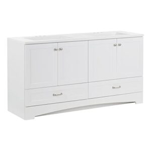 Spring Mill Cabinets Emlyn Bathroom Vanity with Sink, White