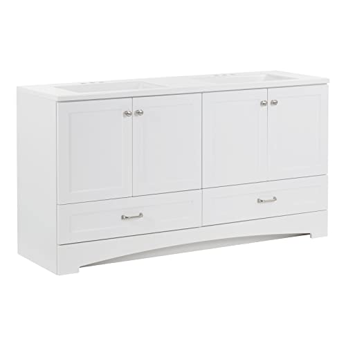 Spring Mill Cabinets Emlyn Bathroom Vanity with Sink, White