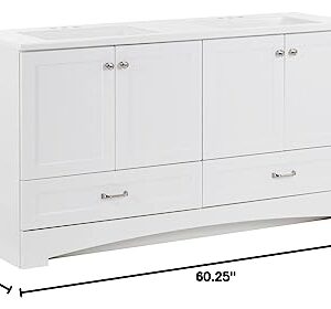Spring Mill Cabinets Emlyn Bathroom Vanity with Sink, White