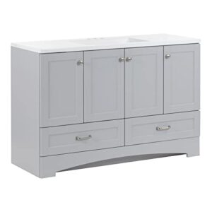 Spring Mill Cabinets Emlyn Bathroom Vanity with Sink, Pearl Gray