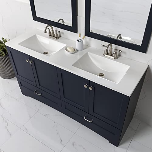 Spring Mill Cabinets Emlyn Bathroom Vanity with Sink, Deep Blue