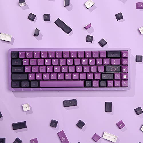 EPOMAKER Space Travel 147 Keys MDA Profile ANSI/ISO PBT Dye Sublimation Keycaps Set for Mechanical Gaming Keyboard, Compatible with Cherry Gateron Kailh Otemu MX Structure