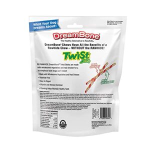 DreamBone Twist Sticks, Rawhide-Free Chews for Dogs, with Real Chicken, 50-Count & RattleBall Small Chews 14 Count, Rawhide-Free Chews for Dogs, with Real Chicken Treats Inside