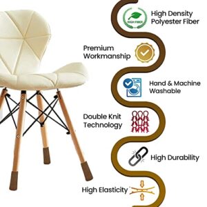 24 Pcs Brown Premium Chair Leg Socks Protectors for Hardwood Floors - Do not Easily Fall Off - Very Easy to Put on - Fits All Leg Shapes - High Elastic Bar Stool Leg Covers - Furniture Pads…