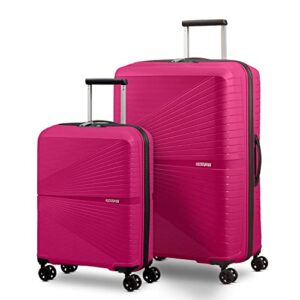 american tourister airconic hardside expandable luggage with spinners, deep orchid, 2pc set (carry-on/large)