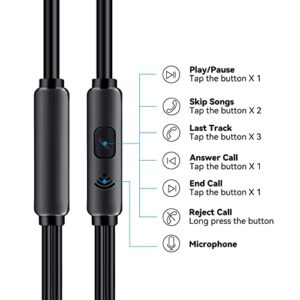 iRAG A101C USB C Headphones Earbuds with Microphone - Wired Type C Plug in in-Ear Earphones for Samsung Galaxy, Google Pixel and Most USB C Devices (Gun Metal)