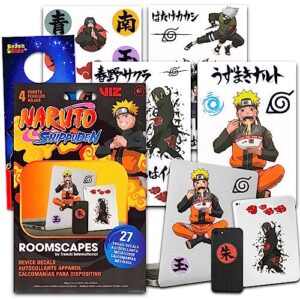 naruto decals for car - bundle with 11 assorted naruto decals for laptops, cell phones, water bottles and more plus bonus beach kids door hanger | naruto decals