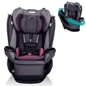 evenflo revolve360 extend all-in-one rotational car seat with quick clean cover (rowe pink)