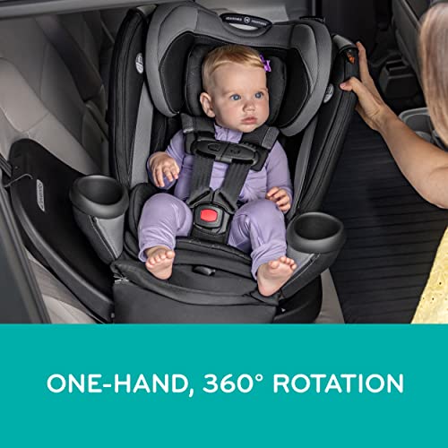 Evenflo Revolve360 Extend All-in-One Rotational Car Seat with Quick Clean Cover (Rowe Pink)